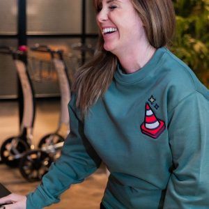 The Pink Cone Collection Crew Neck Jumper (Full Embroidered)